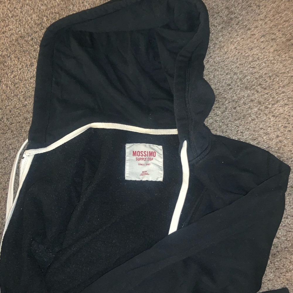 Black and White Zip Up Hoodie